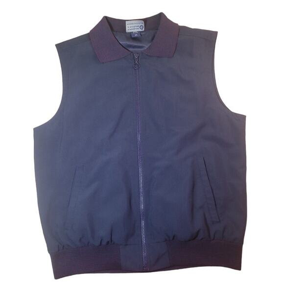 VTG Sunderland of Scotland Golf Vest Men’s L Blue Full Zip Windbreaker EUC - Picture 1 of 11